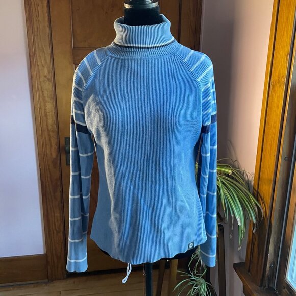 Vintage 90s Y2K Ski-Doo Knit Logo Sweater 90s Turtleneck L Snowmobile Streetwear - Picture 1 of 13